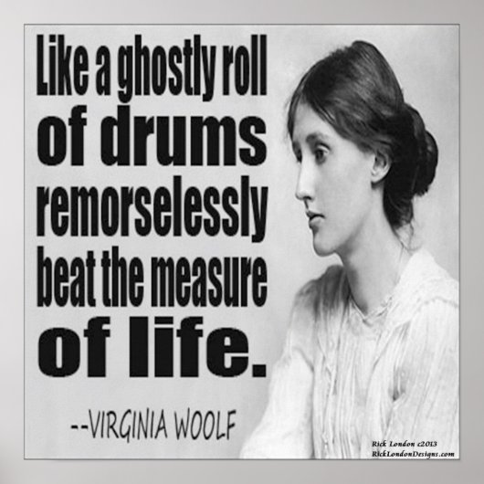 Virginia Woolf spookachtige rol quote poster (Voorkant)