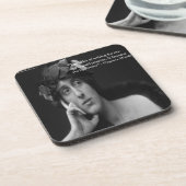 Virginia Woolf W/Zebra Stripes Writing Quote Onderzetter (Linkerzijde)