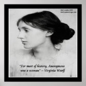 Virginia Woolf Woman was anonieme Poster van het c (Voorkant)