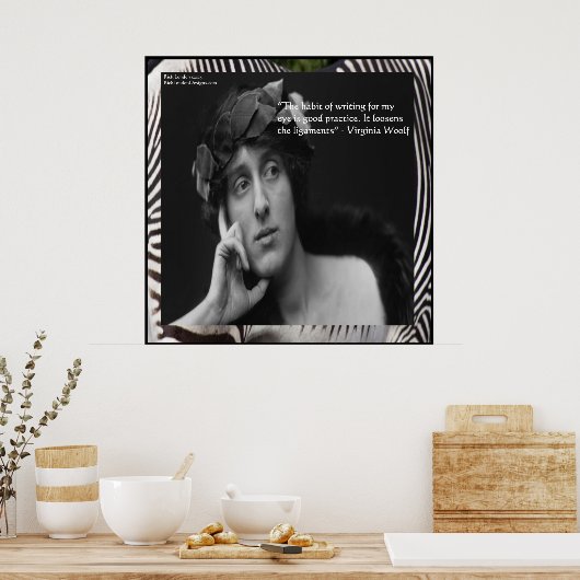 Virginia Woolf & Writing Quote Poster (Keuken)