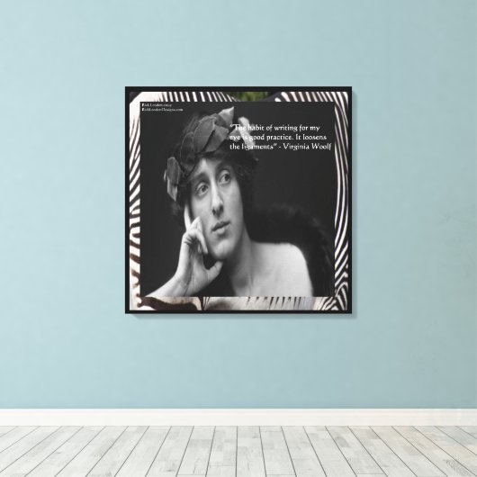 Virginia Woolf & Writing Quote WrappedCanvas Print (Insitu (Houten vloer))