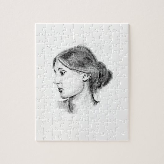 Virginia Woolf zacht potlood portret Legpuzzel (Verticaal)
