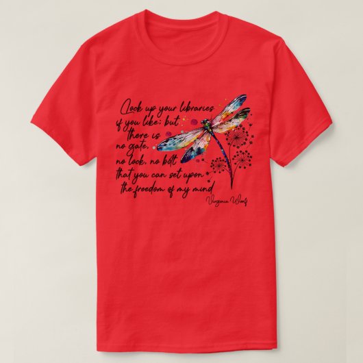 Virginia Woolfs Freedom Quote Design TShirt (Design voorkant)