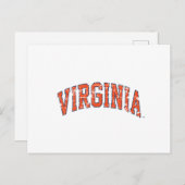 Virginia Wordmark Distress Briefkaart (Voorkant / Achterkant)