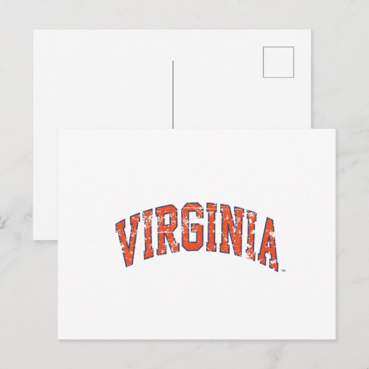 Virginia Wordmark Distress Briefkaart (Voorkant / Achterkant)
