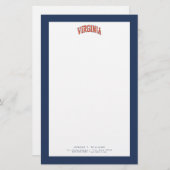 Virginia Wordmark Distress Briefpapier (Voorkant / Achterkant)