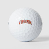 Virginia Wordmark Distress Golfballen (Voorkant)