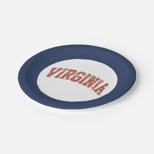 Virginia Wordmark Distress Papieren Bordje (Gekanteld)