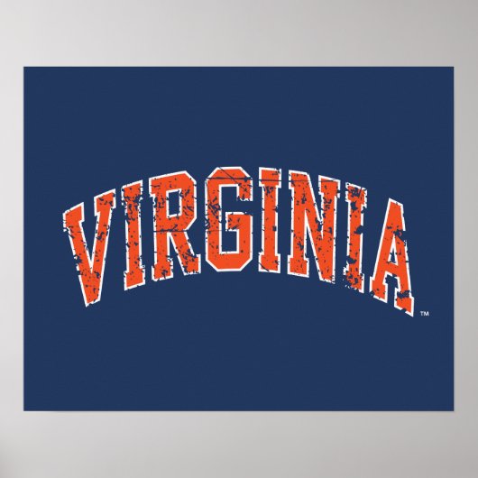 Virginia Wordmark Distress Poster (Voorkant)