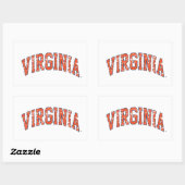 Virginia Wordmark Distress Rechthoekige Sticker (Vel)