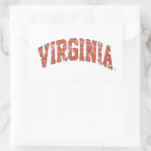 Virginia Wordmark Distress Rechthoekige Sticker (Tas)
