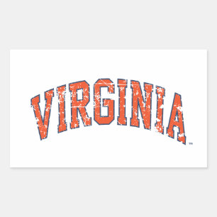 Virginia Wordmark Distress Rechthoekige Sticker