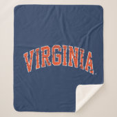 Virginia Wordmark Distress Sherpa Deken (Voorkant)