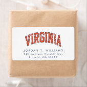 Virginia Wordmark in distress Etiket (Insitu)