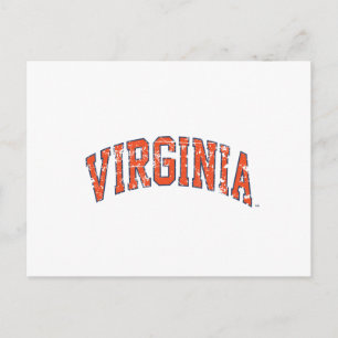 Virginia Wordmark in distressed look Briefkaart
