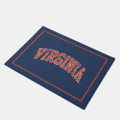 Virginia Wordmark in distressed look Deurmat (Schuin)