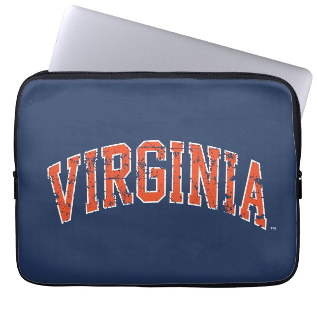 Virginia Wordmark in distressed look Laptop Sleeve (Voorkant)