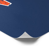 Virginia Wordmark in distressed look Poster (Hoek)