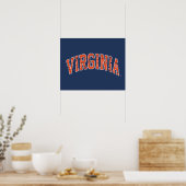 Virginia Wordmark in distressed look Poster (Keuken)