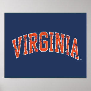 Virginia Wordmark in distressed look Poster