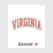 Virginia Wordmark in distressed look Sticker (Vel)