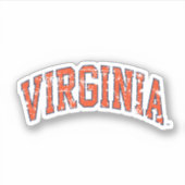 Virginia Wordmark in distressed look Sticker (Voorkant)
