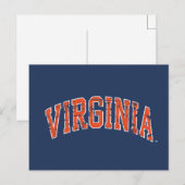 Virginia Wordmark in distressed look Uitnodiging Briefkaart (Voorkant / Achterkant)