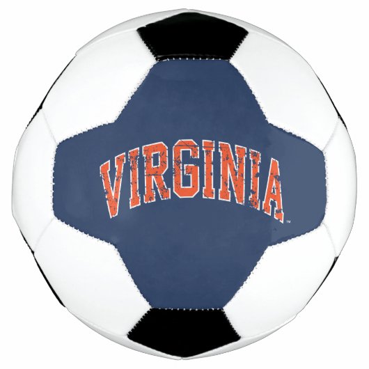 Virginia Wordmark in distressed look Voetbal (Voorkant)