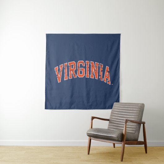 Virginia Wordmark in distressed look Wandkleed (In situ)