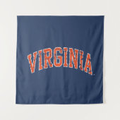 Virginia Wordmark in distressed look Wandkleed (Voorkant)