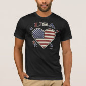 Virginia Wright Heart Flag USA T-Shirt (Voorkant)