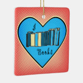 Virginia Wright I Heart Books Kerstmis Keramisch Ornament (Rechts)