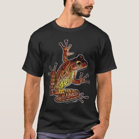Virginia Wright Large Frog Graphic T-Shirt (Voorkant)