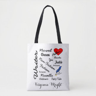 Virginia Wright Schrijver-Auteur woorden gepersona Tote Bag