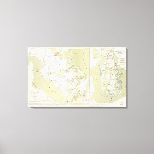 Virginia, Yorktown, naar Williamsburg Canvas Afdruk (Voorkant)