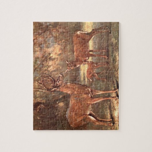 Virginiaanse Deer, ook bekend als White Tailed Dee Legpuzzel (Verticaal)