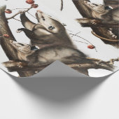 Virginiaanse Opossum Didelphis Virginia Illustrati Cadeaupapier (Hoek)