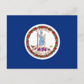 Virginiaanse vlag, vlag van Virginia Briefkaart (Voorkant)