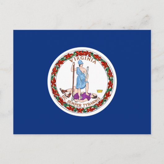 Virginiaanse vlag, vlag van Virginia Briefkaart (Voorkant)
