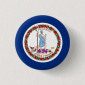 Virginiaanse vlag, vlag van Virginia Ronde Button 3,2 Cm (Voorkant)