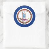 Virginiaanse vlag, vlag van Virginia Ronde Sticker (Tas)