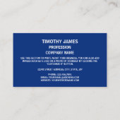 Virginiaanse vlag, vlag van Virginia Visitekaartje (Achterkant)