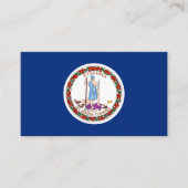 Virginiaanse vlag, vlag van Virginia Visitekaartje (Voorkant)