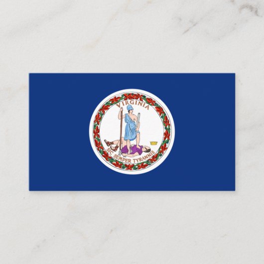 Virginiaanse vlag, vlag van Virginia Visitekaartje (Voorkant)