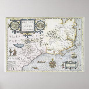 Virginiae Item et Floridae Americarum provinciarum Poster