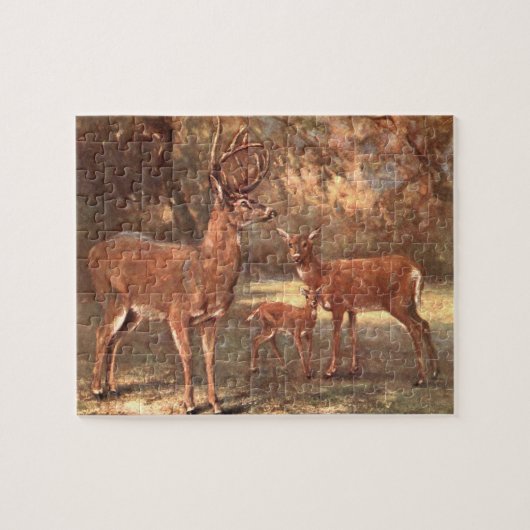 Virginiahert, ook bekend als Witstaarthert door CE Legpuzzel (Horizontaal)