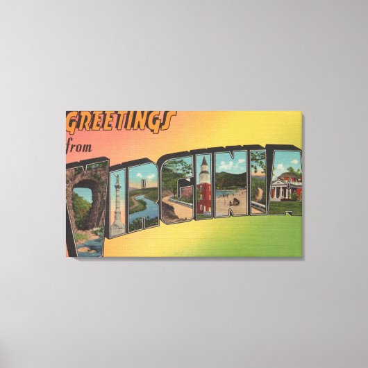 VirginiaLarge Letter ScenesVirginia 4 Canvas Afdruk (Voorkant)