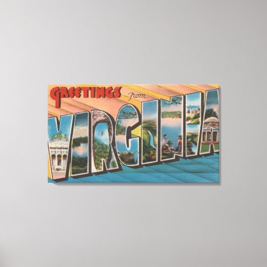 VirginiaLarge Letter ScenesVirginia Canvas Afdruk (Voorkant)
