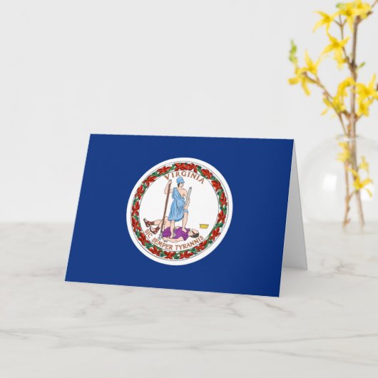 Virginian Flag, Flag of Virginia Kaart (Gele Bloem)