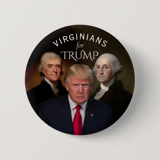 Virginians voor Trump Ronde Button 5,7 Cm (Voorkant)